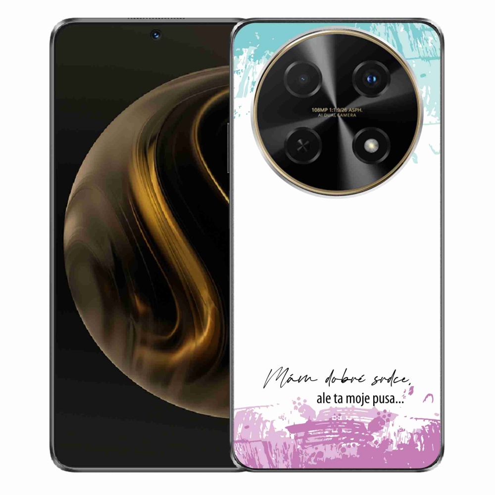 Gelový kryt mmCase na Huawei Nova 12i - vtipný text 3 bílé pozadí