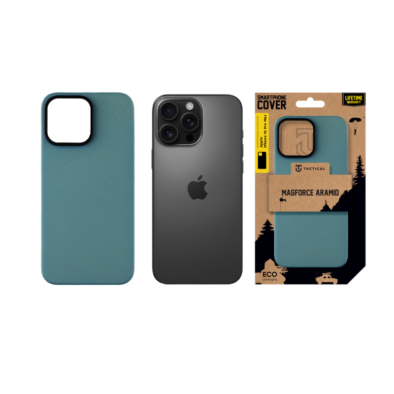 Tactical MagForce Aramid Kryt pro Apple iPhone 16 Pro Max Blue Jay