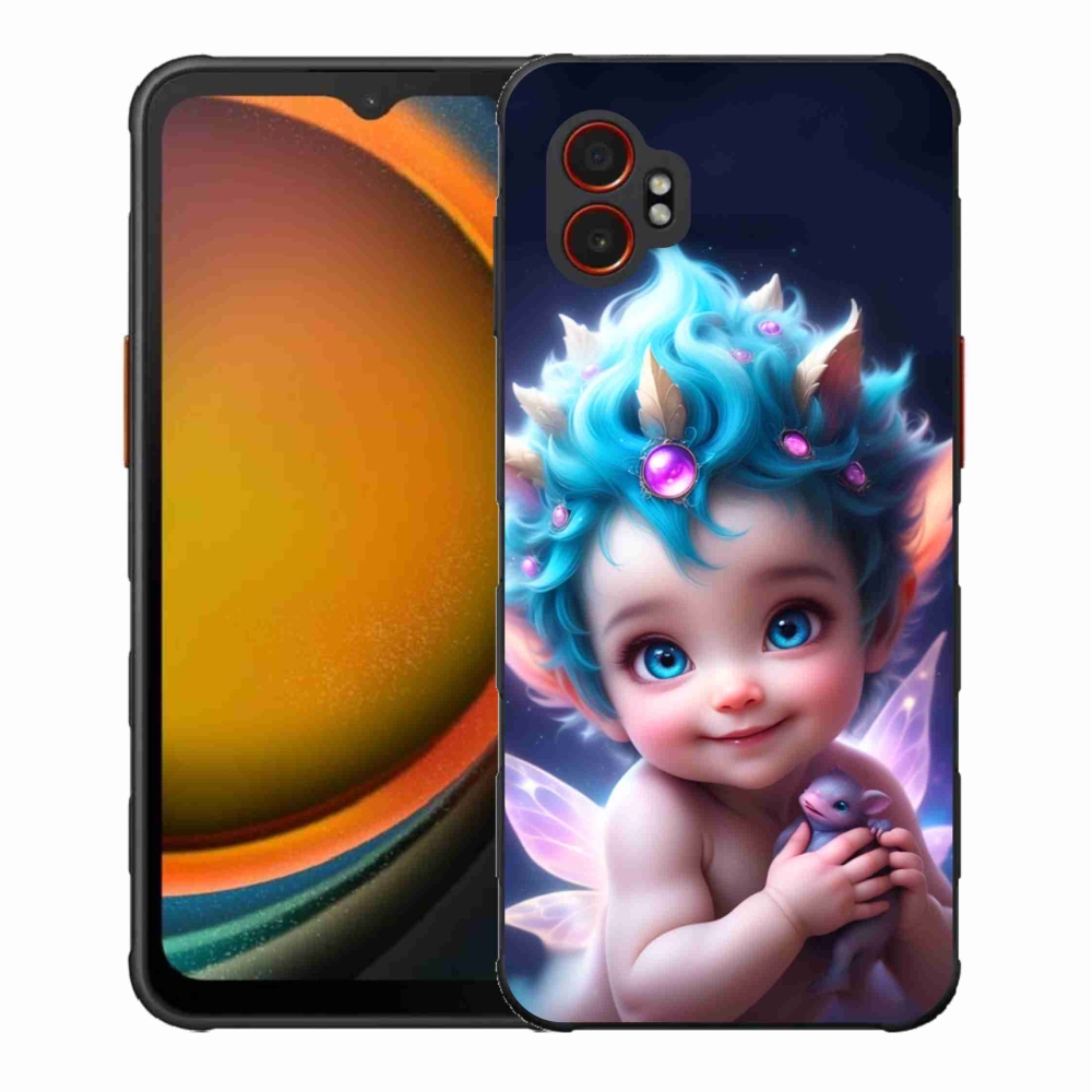 Gelový kryt mmCase na Samsung Galaxy Xcover 7 Pro - dítě s motýlími křídly