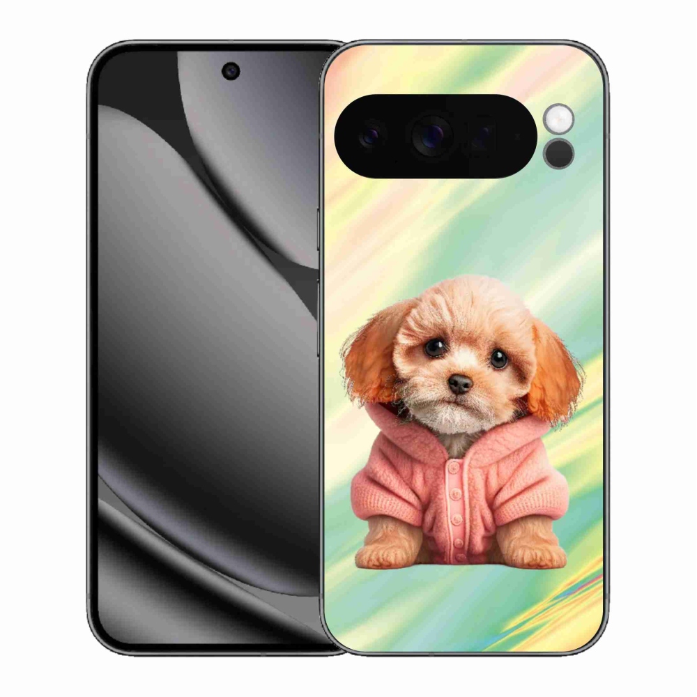 Gelový kryt mmCase na Google Pixel 10 Pro XL - štěně ve svetru