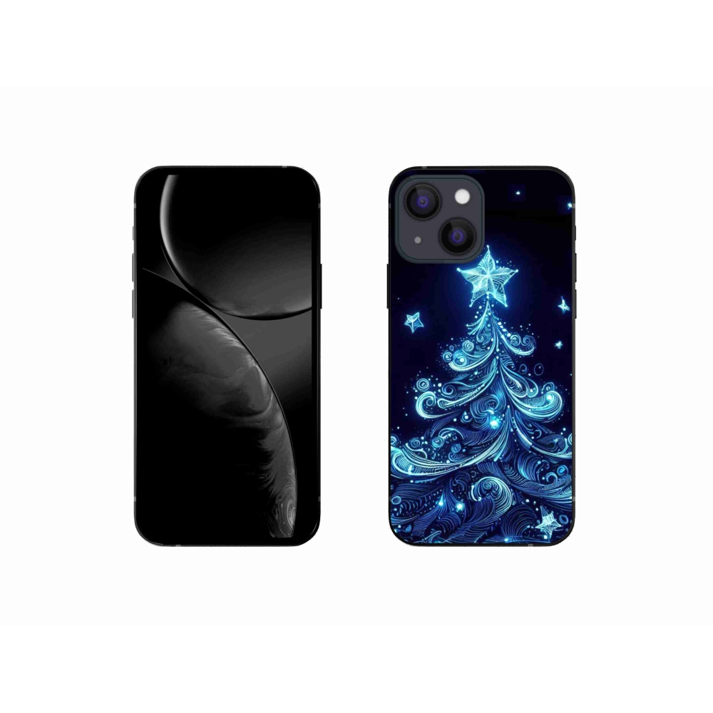 Gelový kryt mmCase na iPhone 13 mini 5.4 - neonový vánoční stromek 4