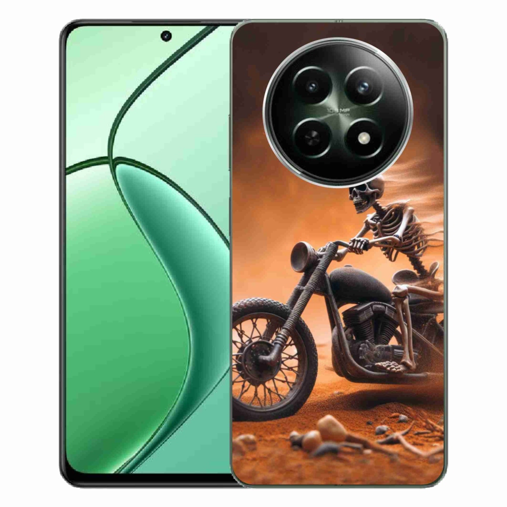Gelový kryt mmCase na Realme 12 5G/12x 5G - kostra na motorce