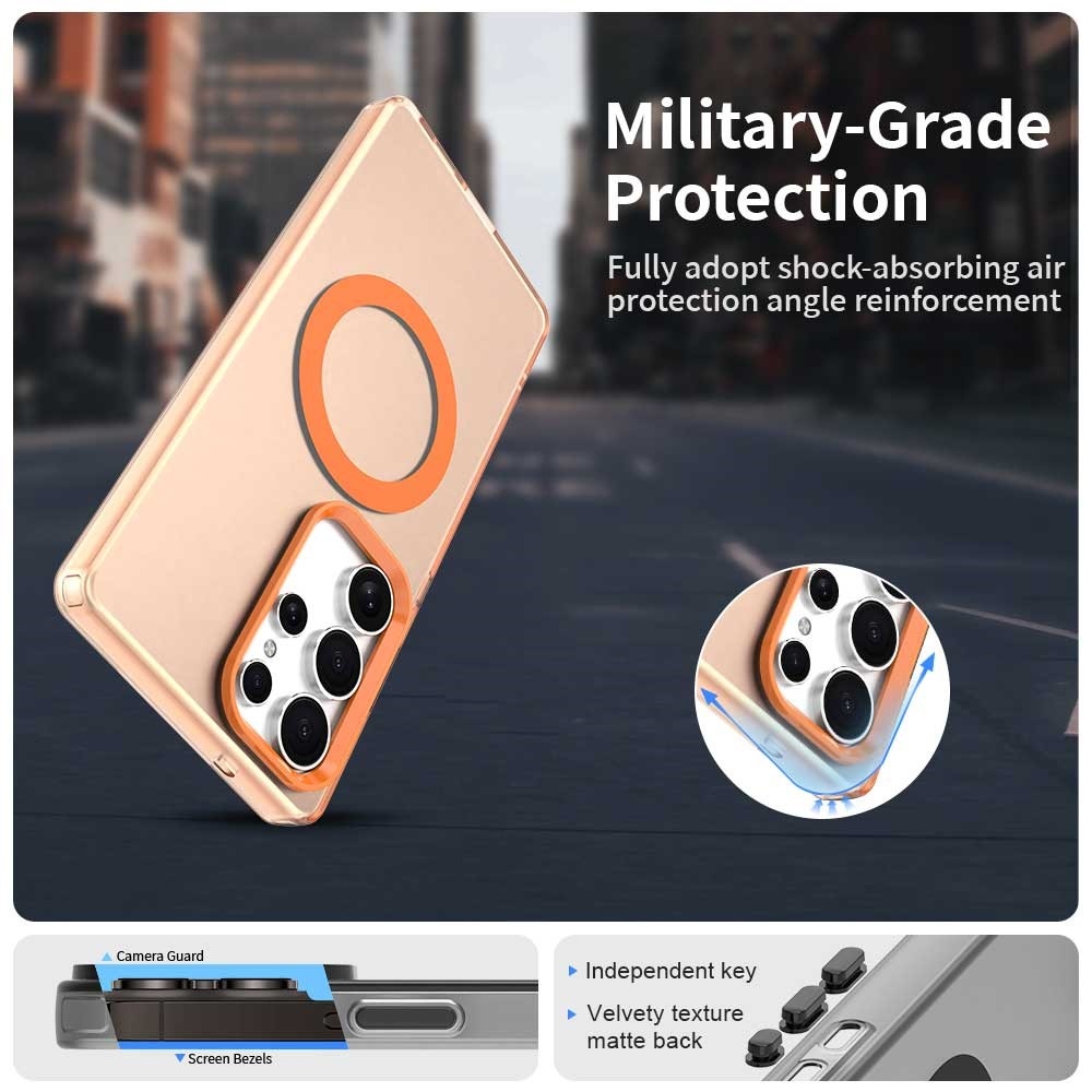 Candy gelový obal s MagSafe na Samsung Galaxy S25 Ultra - oranžový