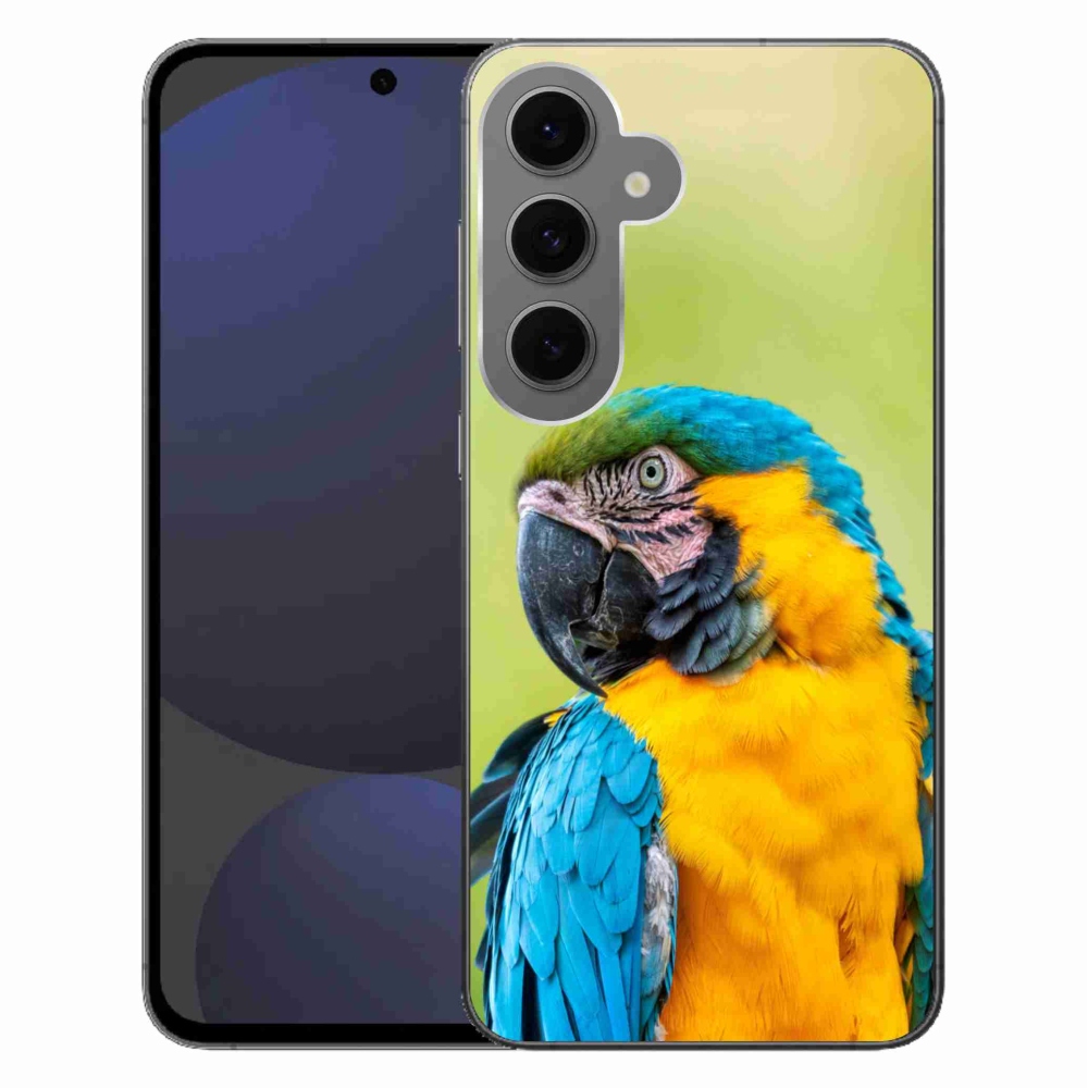 Gelový obal mmCase na Samsung Galaxy S24 FE - papoušek ara 2