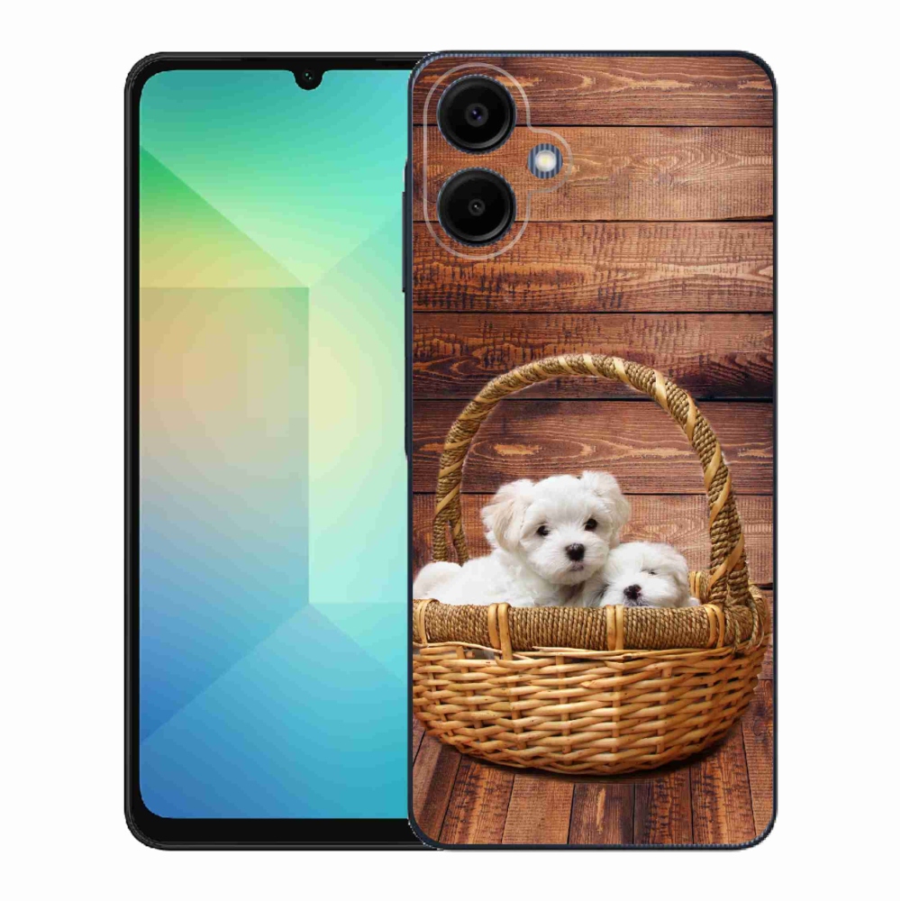 Gelový kryt mmCase na Samsung Galaxy A06 4G - štěňátka
