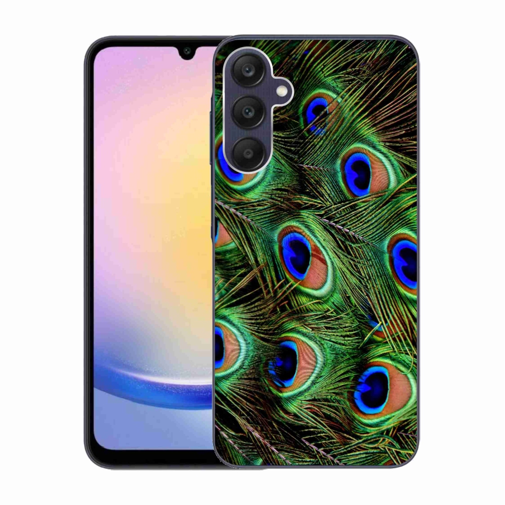 Gelový kryt mmCase na Samsung Galaxy A25 5G - paví peří