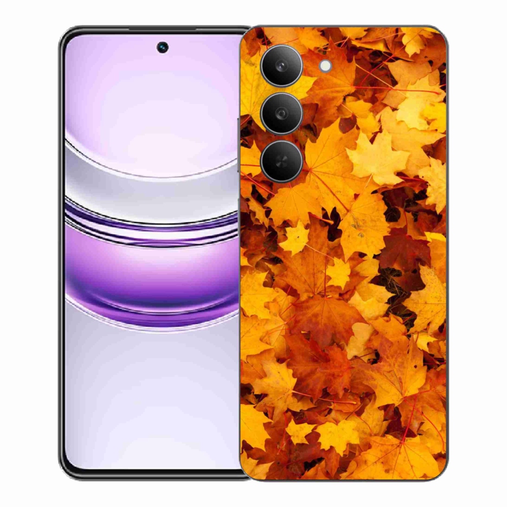 Gelový kryt mmCase na Realme 14x 5G - javorové listy