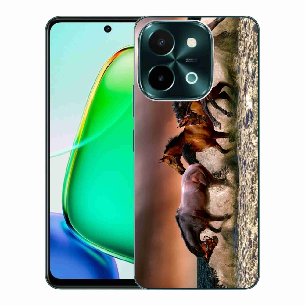 Gelový obal mmCase na Vivo Y28 - koně 1