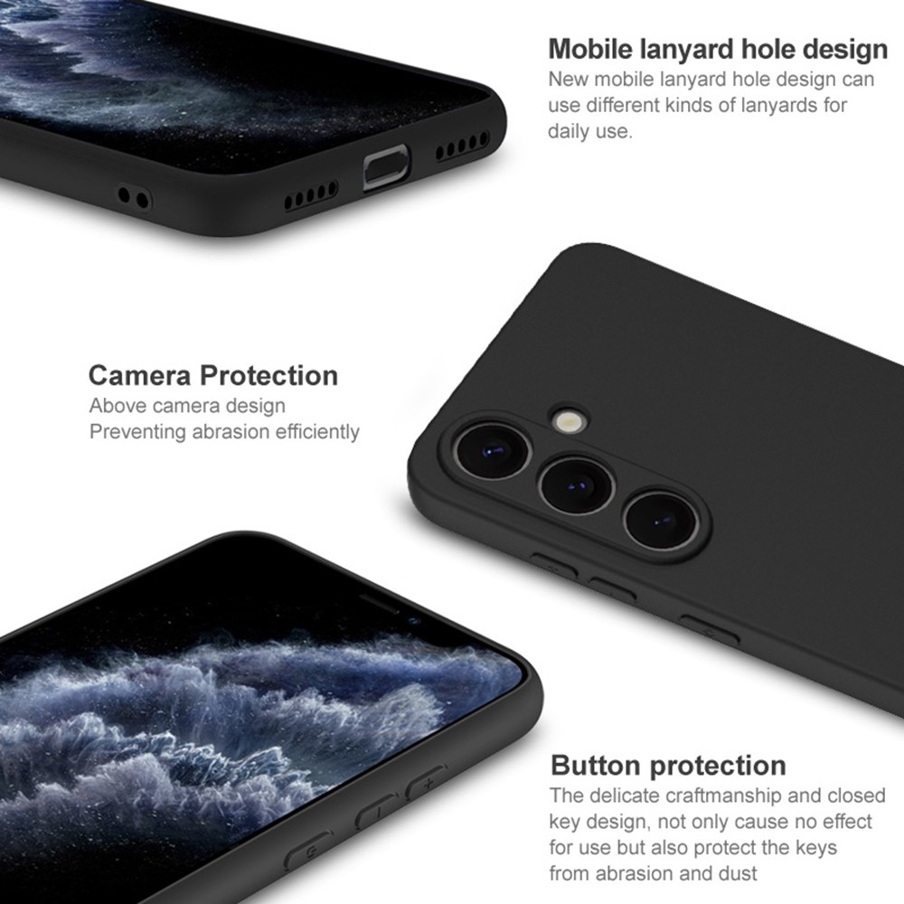 IMK matný gelový obal na Samsung Galaxy S25+ - černý