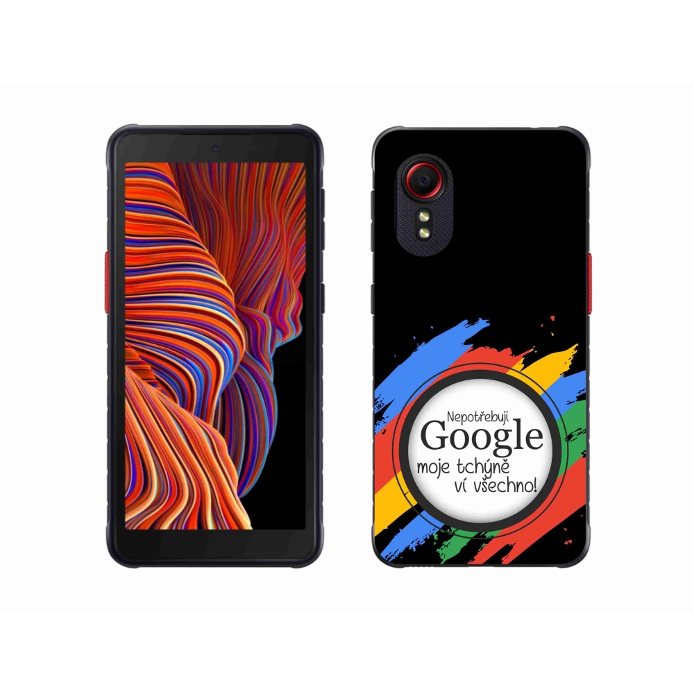 Gelový kryt mmCase na Samsung Galaxy Xcover 5 - tchýně ví všechno černé pozadí