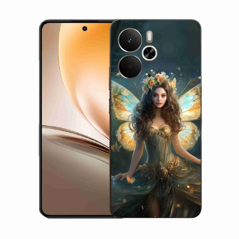 Gelový kryt mmCase na Realme 14 5G - motýlí žena