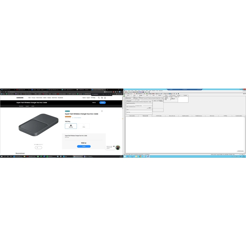 EP-P5400TBE Samsung DUO Podložka pro Bezdrátové Nabíjení Black + Adaptér