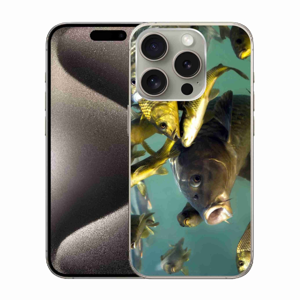 Gelový obal mmCase na iPhone 15 Pro - hejno ryb