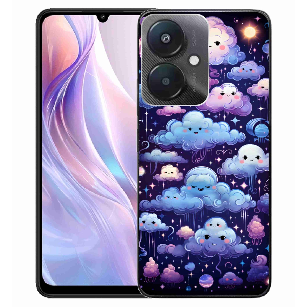 Gelový kryt mmCase na Xiaomi Redmi 13C 5G - mráčky