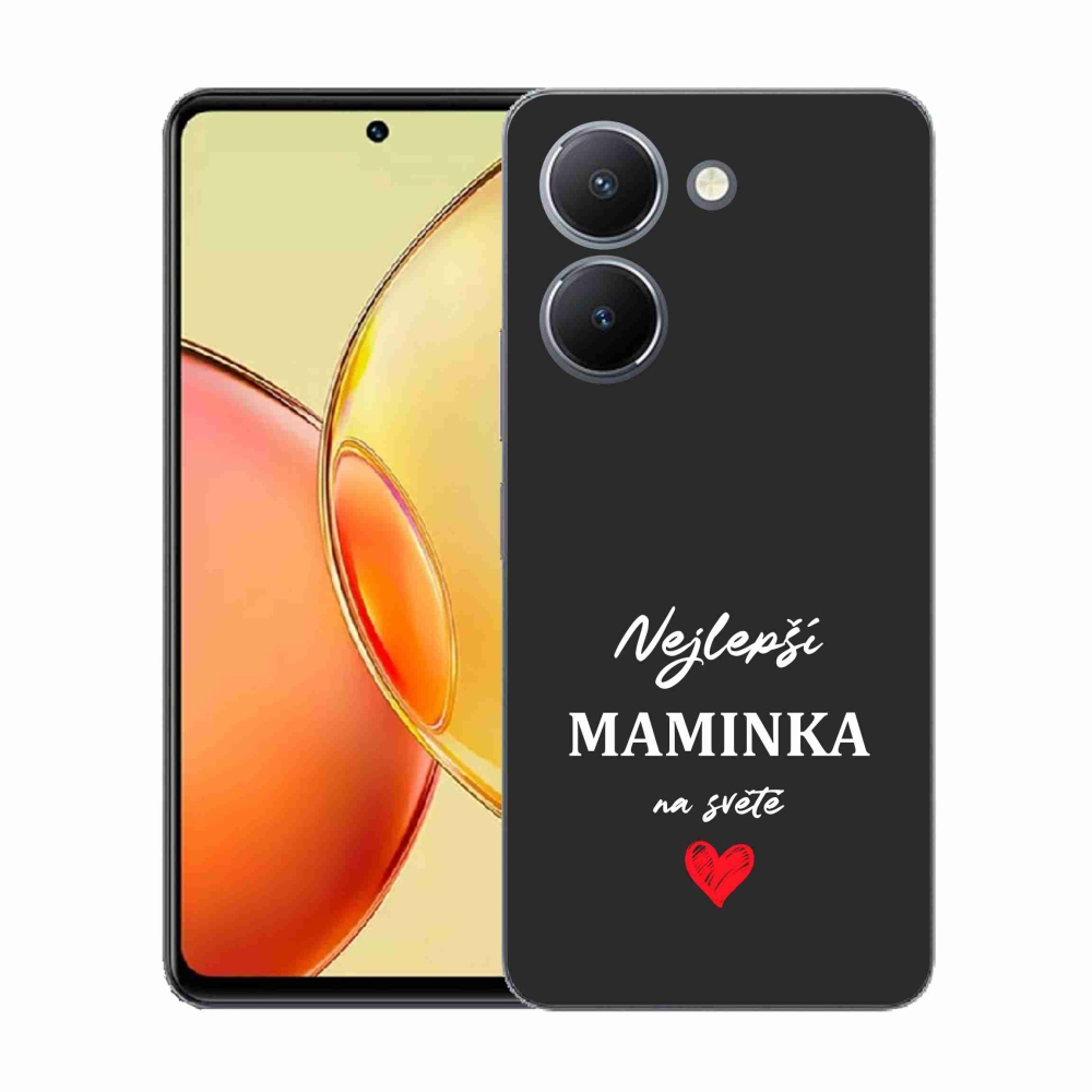 Gelový kryt mmCase na Vivo Y36 - nejlepší maminka 1 černé pozadí
