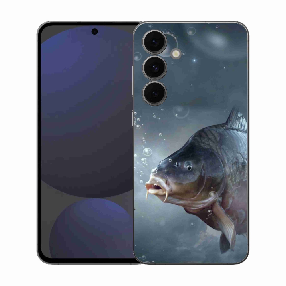 Gelový kryt mmCase na Samsung Galaxy S25 FE - kapr a bublinky