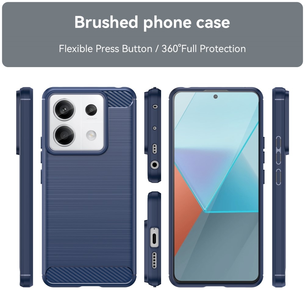 Carbon odolný gelový obal na Xiaomi Redmi Note 13 Pro 5G/Poco X6 5G - modrý