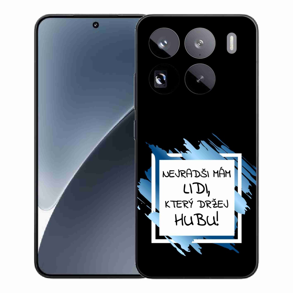 Gelový kryt mmCase na Xiaomi 15 Pro - vtipný text 7 bíločerné pozadí