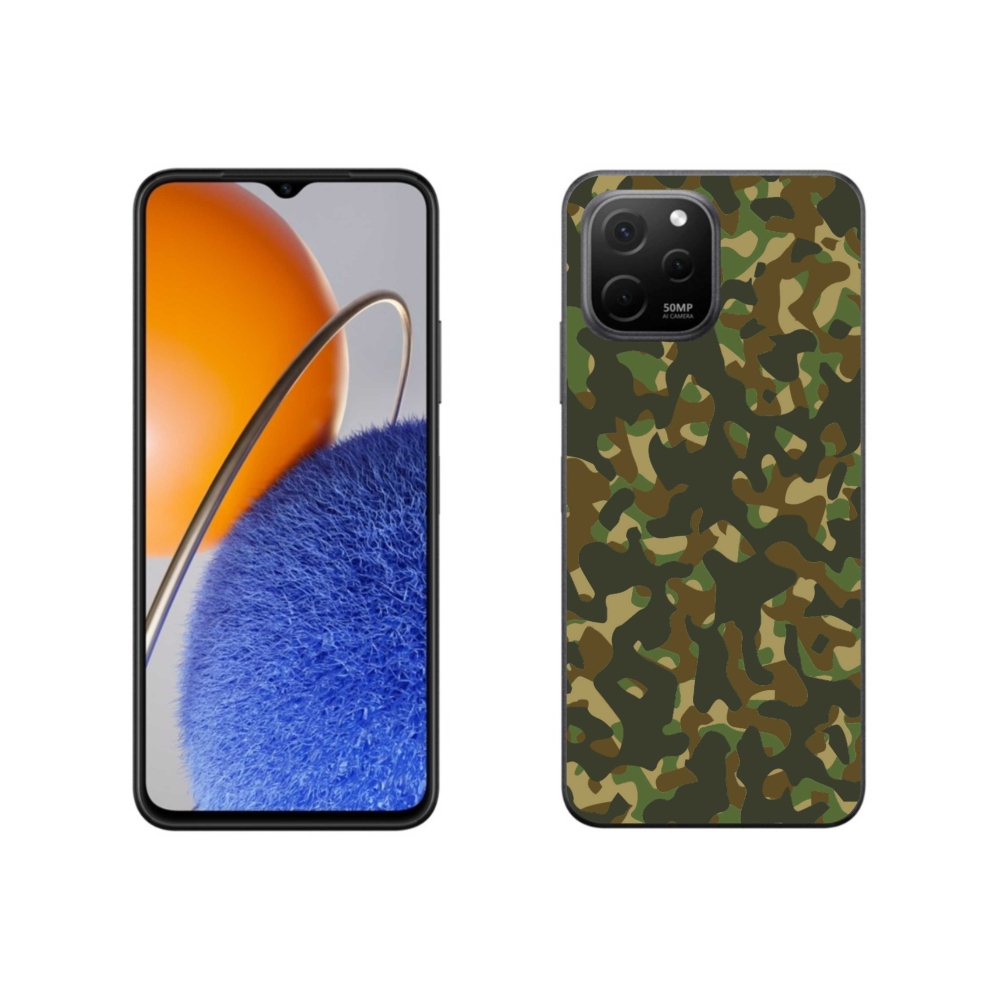 Gelový kryt mmCase na Huawei Nova Y61 - maskáčový vzor 1