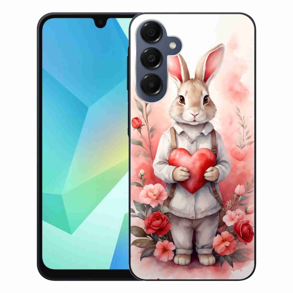 Gelový kryt mmCase na Samsung Galaxy A16 4G/5G - zajíc se srdíčkem