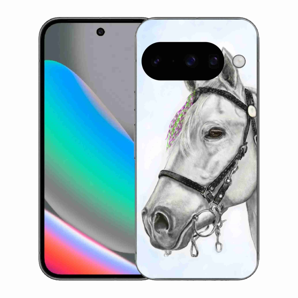 Gelový kryt mmCase na Google Pixel 10 - bílý kůň 1