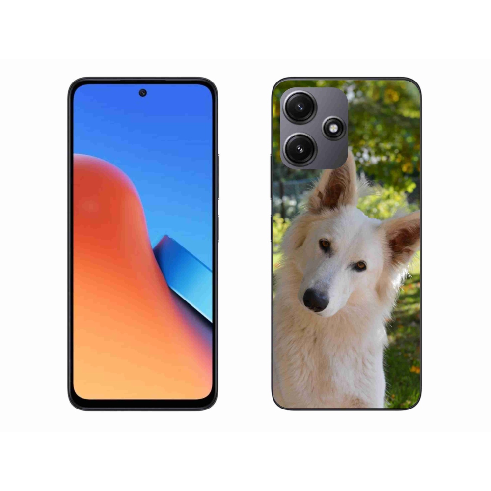 Gelový kryt mmCase na Xiaomi Redmi 12 5G - bílý švýcarský ovčák 1