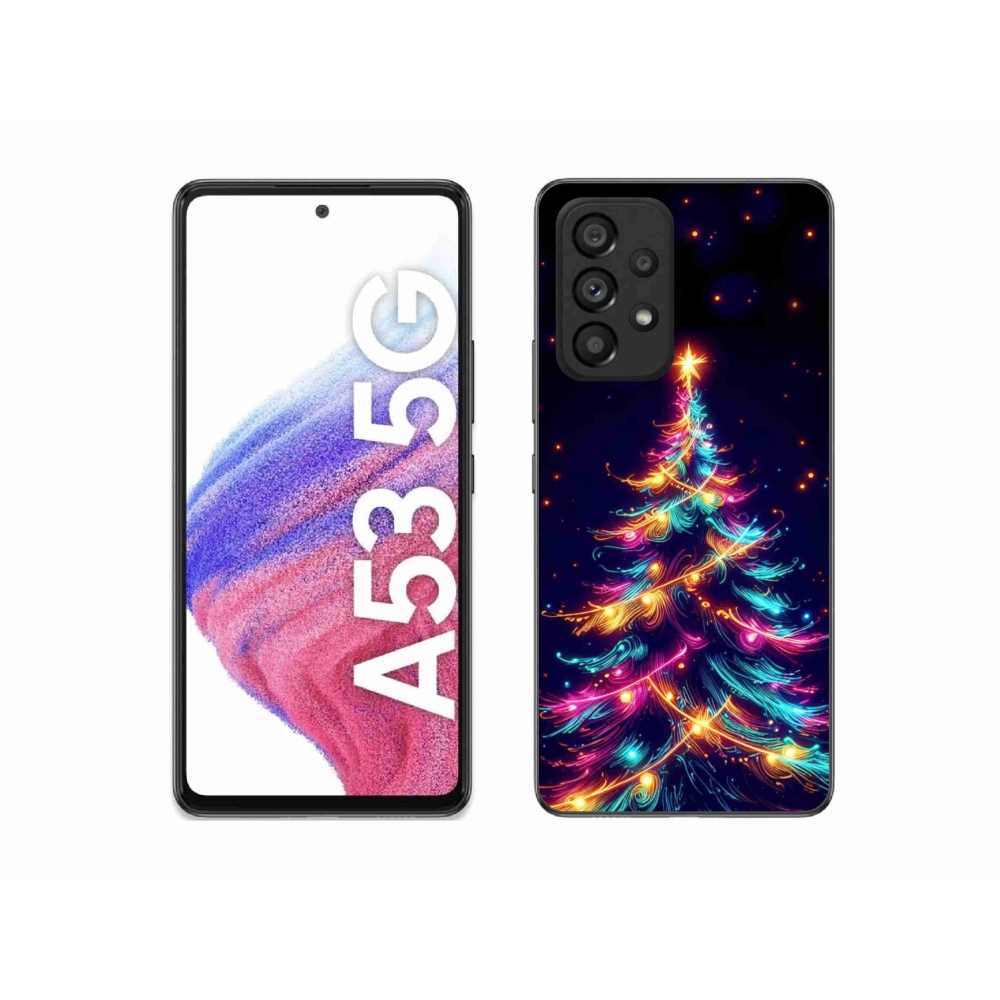 Gelový kryt mmCase na Samsung Galaxy A53 5G - neonový vánoční stromek