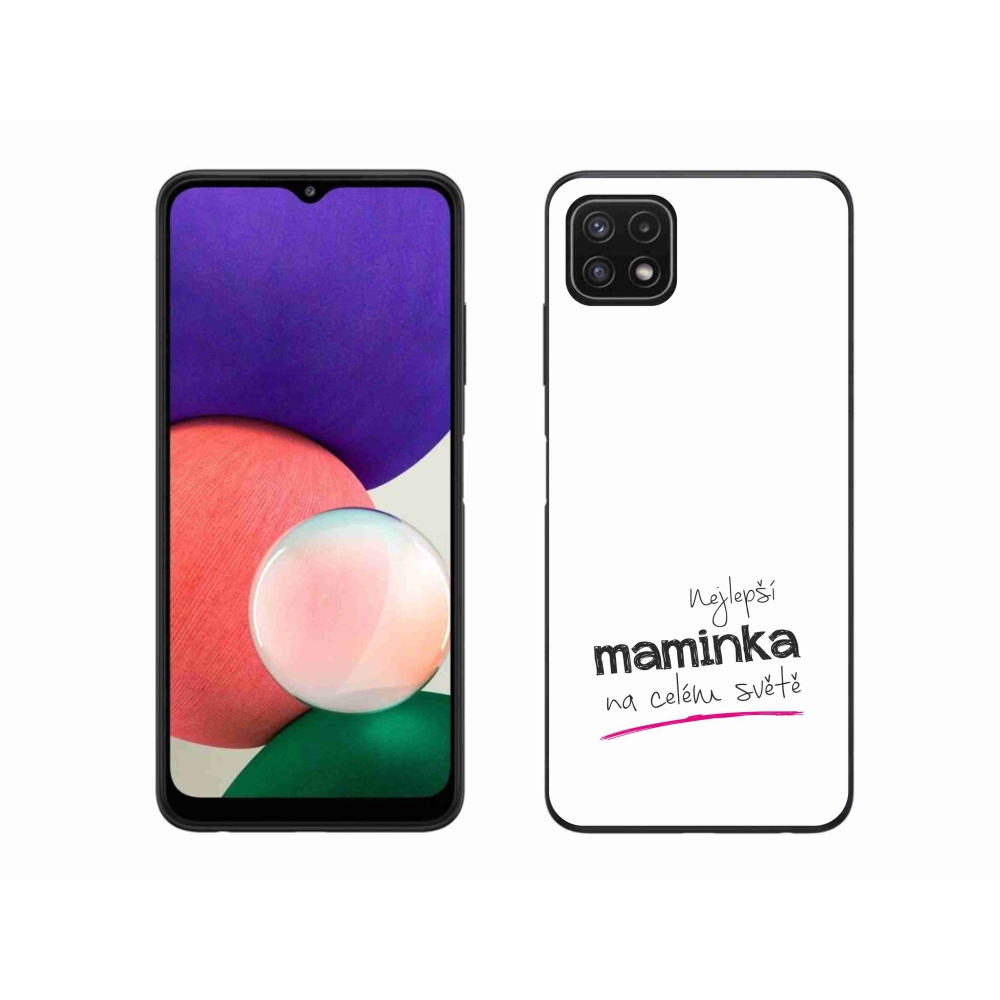 Gelový kryt mmCase na Samsung Galaxy A22 5G - nejlepší maminka 4 bílé pozadí