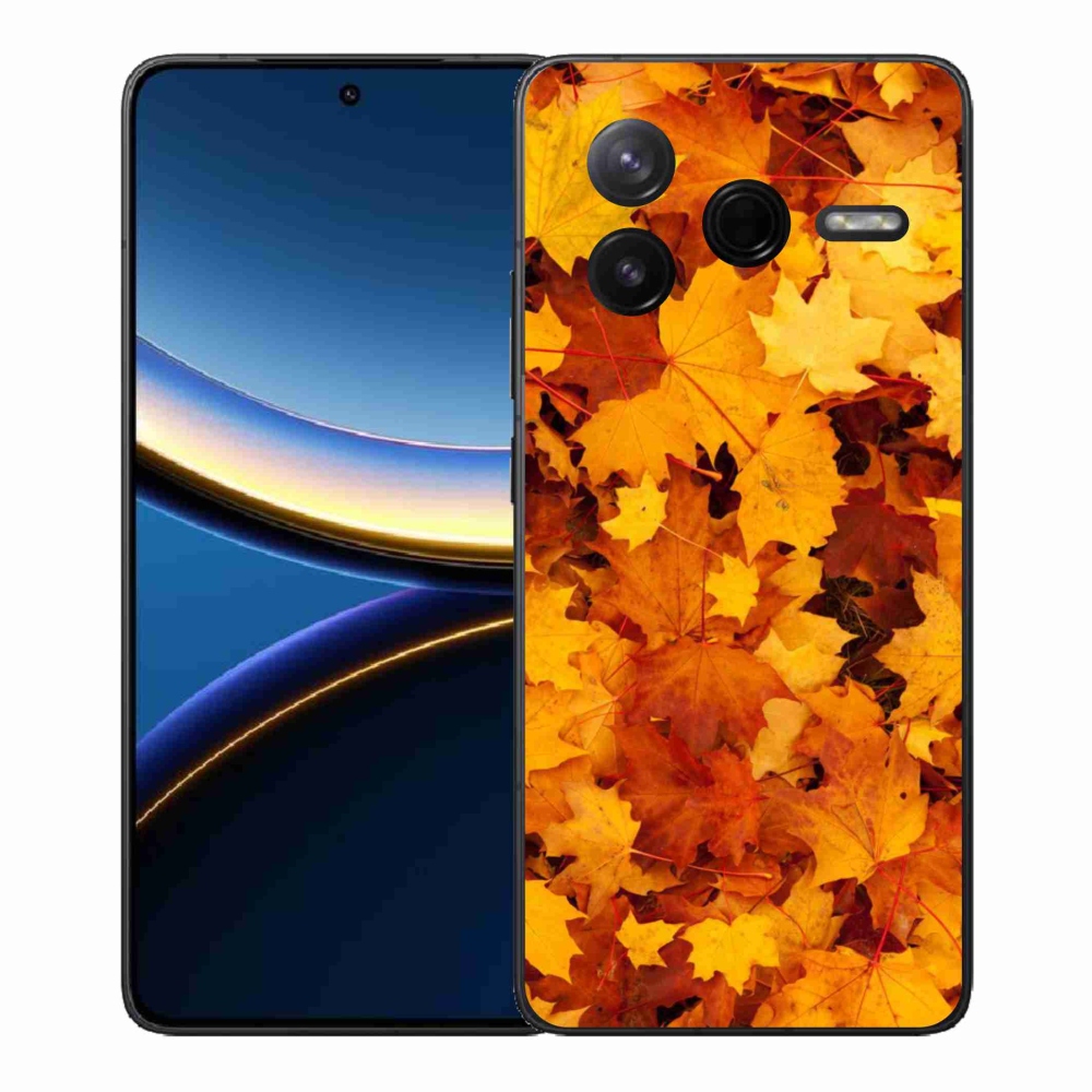 Gelový kryt mmCase na Xiaomi Poco F7 Pro - javorové listy