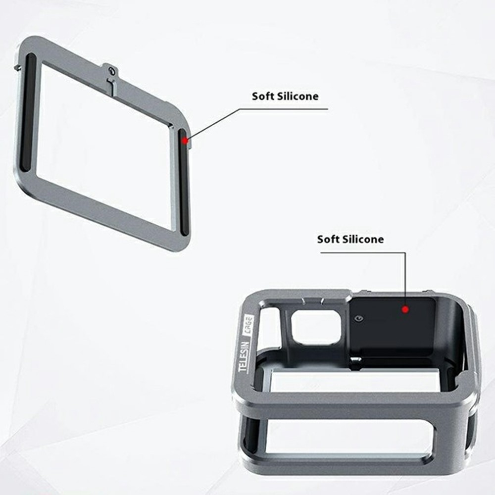 TELESIN kovová ochranná klec pro GoPro Hero 13/12/11 s vertikální montáží