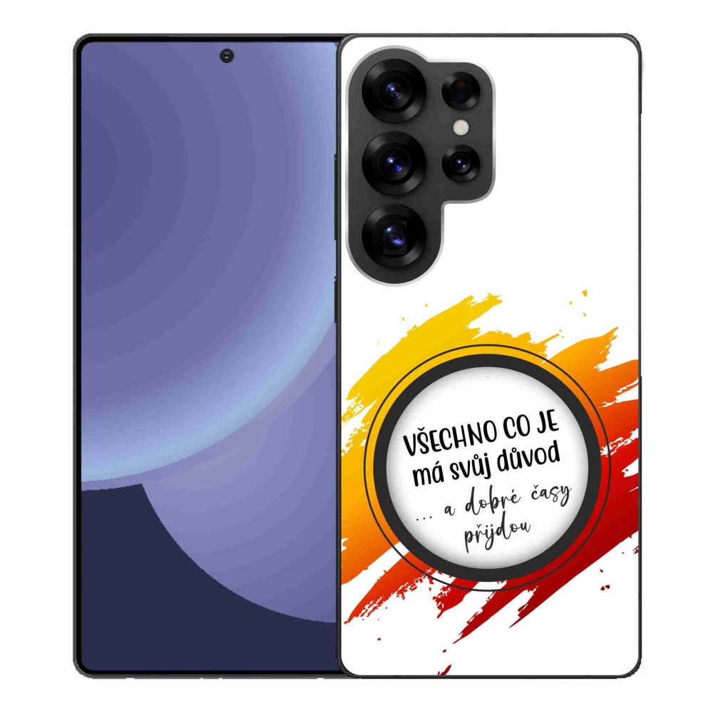 Gelový kryt mmCase na Samsung Galaxy S25 Ultra - citát 3 bílé pozadí