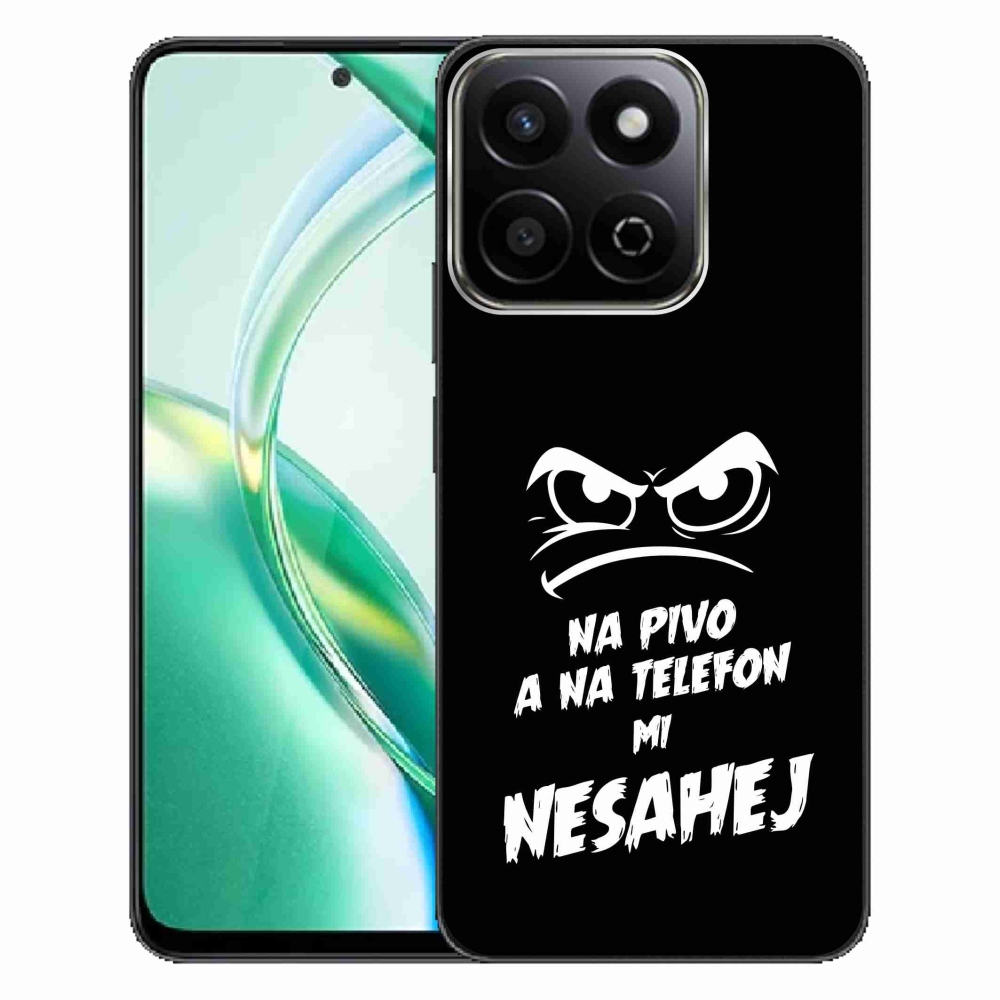Gelový kryt mmCase na Honor 200 Smart 5G - pivní motiv 2 černé pozadí