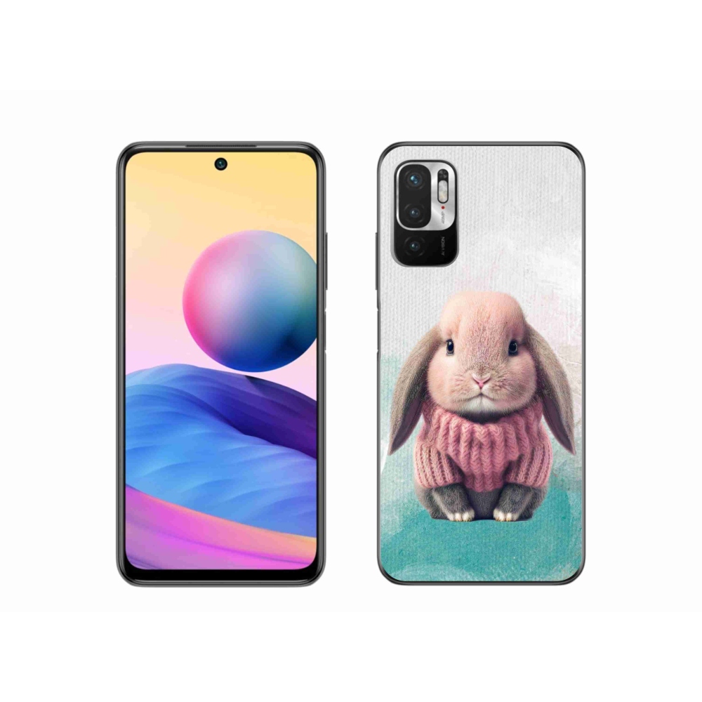Gelový kryt mmCase na Xiaomi Redmi Note 10 5G - králíček ve svetru
