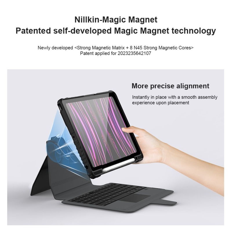 Nillkin Bumper Link Keyboard Case (Backlit Version) pro iPad 10.2 2019/2020/2021 Black