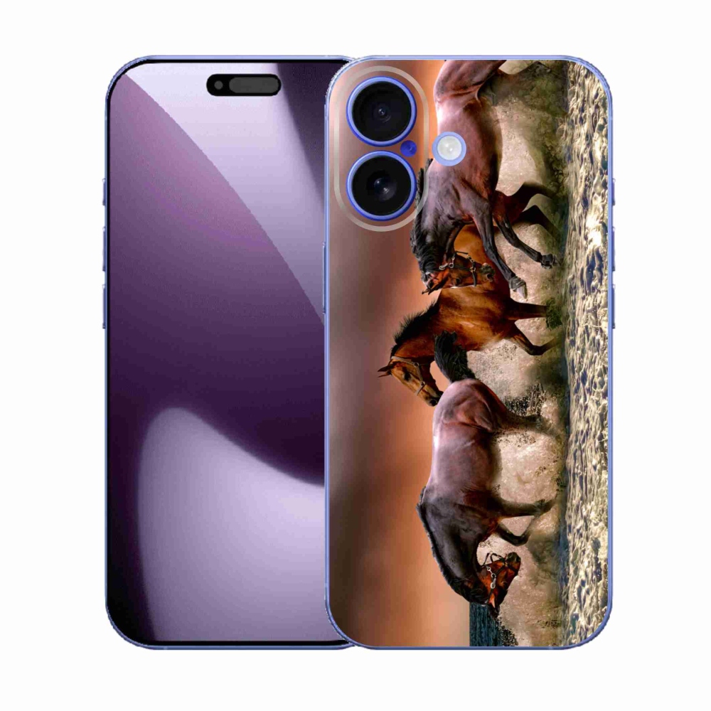 Gelový kryt mmCase na iPhone 17 - koně 1