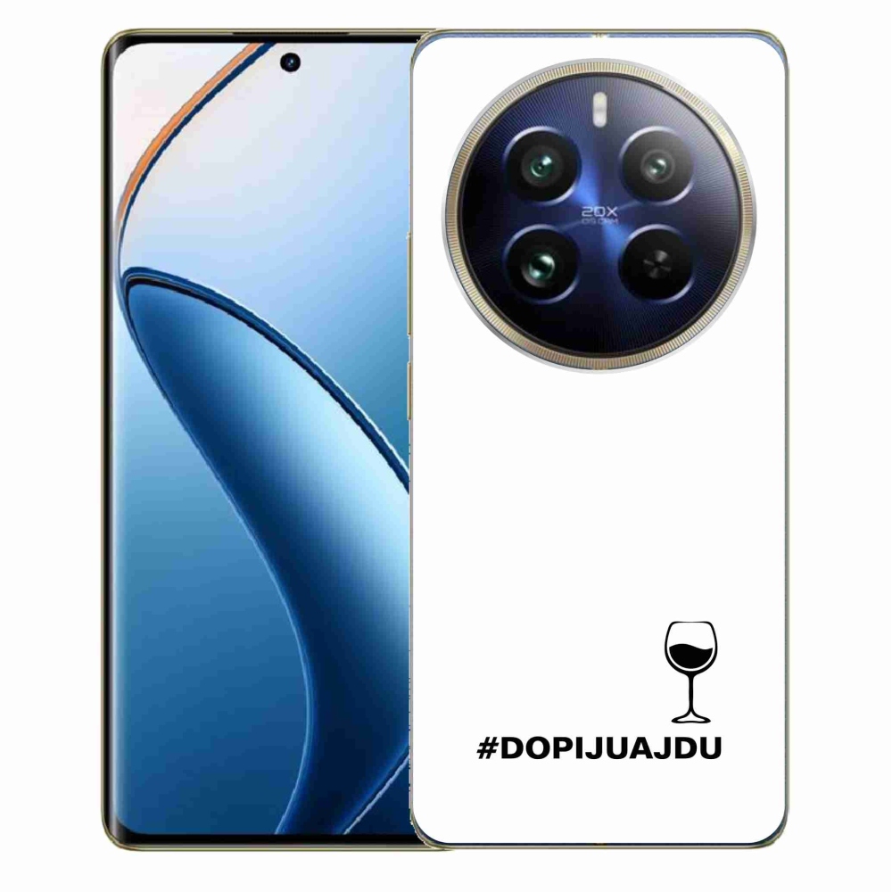 Gelový kryt mmCase na Realme 12 Pro 5G/12 Pro+ 5G - vinný motiv bílé pozadí