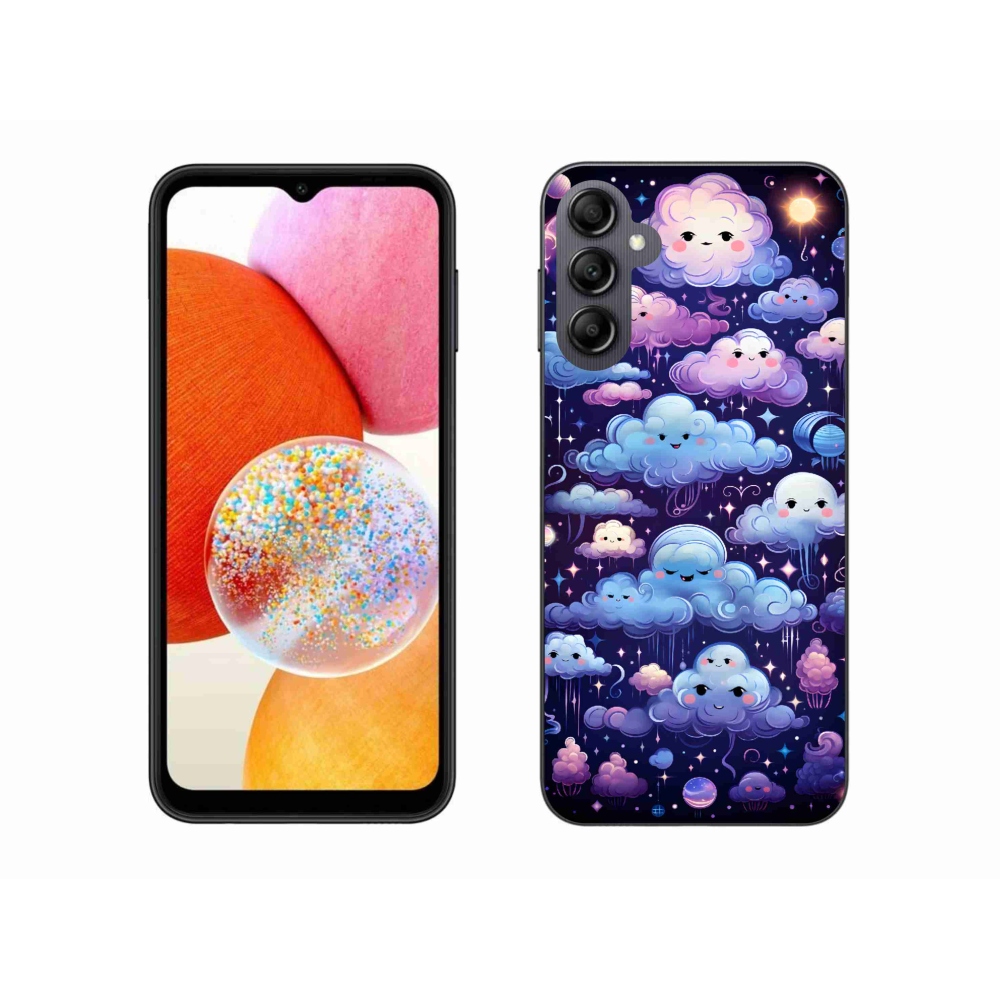 Gelový kryt mmCase na Samsung Galaxy A14 4G/5G - mráčky