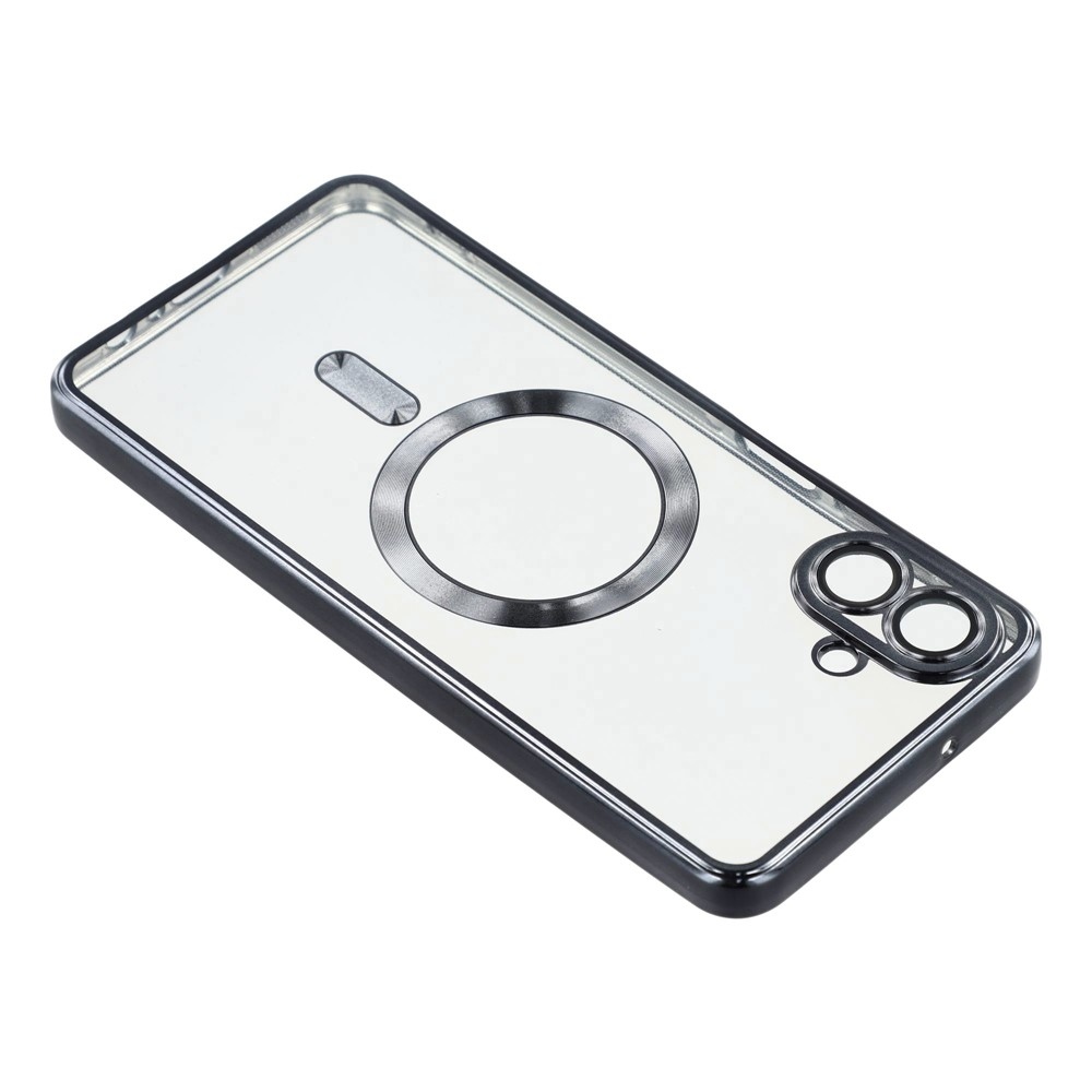 Clear obal s ochranou fotoaparátu a podporou MagSafe na Samsung Galaxy A07 4G - šedý