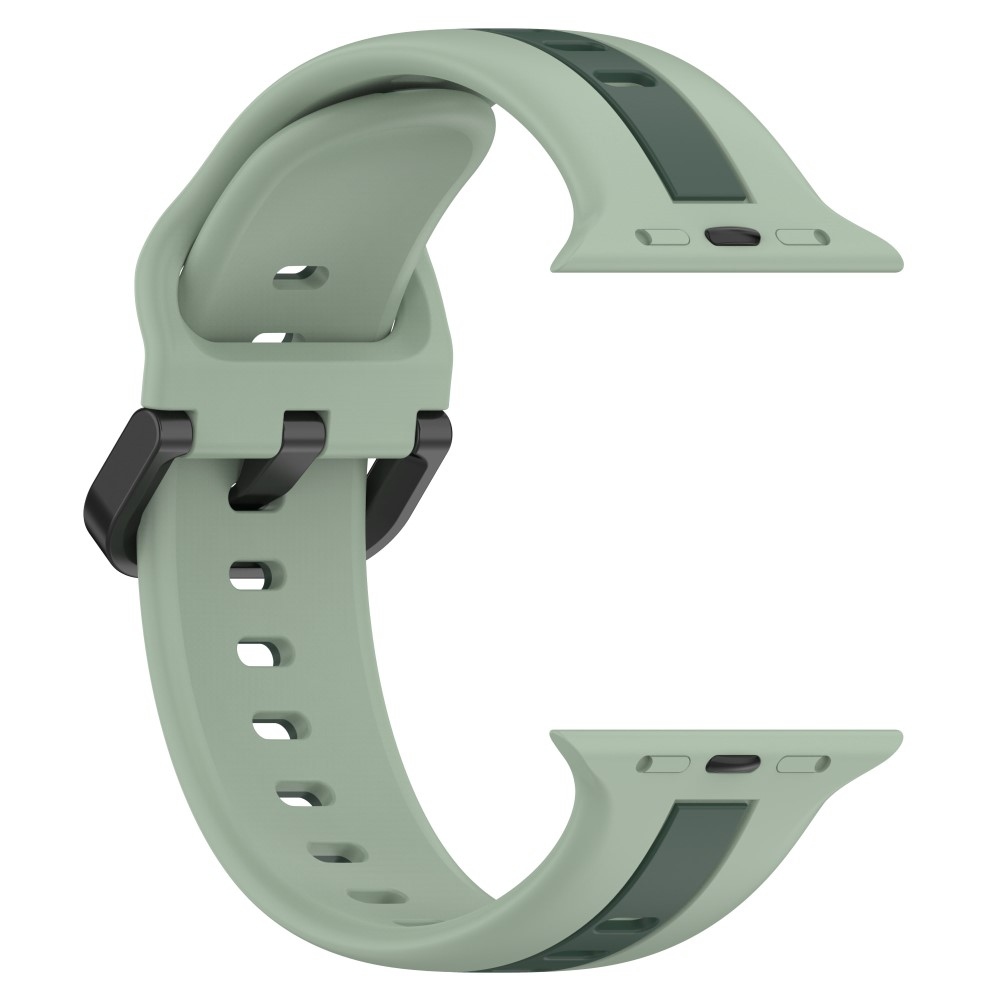 Strap silikonový řemínek na Apple Watch Ultra/Ultra 2 49mm/SE/SE 2022/2023 44mm/9/8/7 45mm/6/5/4 44mm/3/2/1 42 mm - zelený/tmavězelený