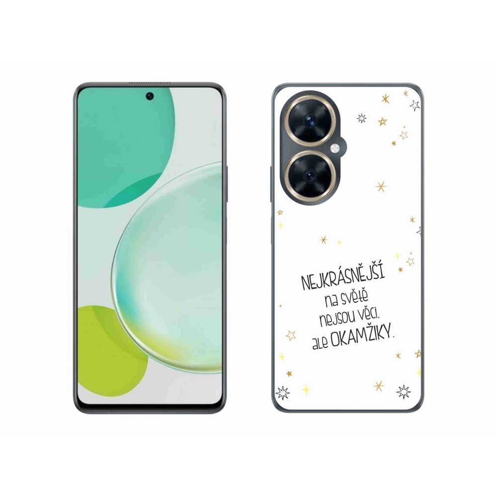 Gelový kryt mmCase na Huawei Nova 11i - citát 4 bílé pozadí