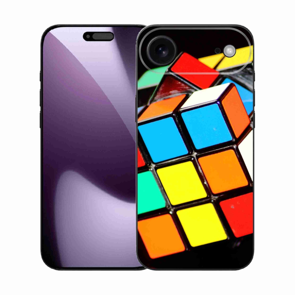 Gelový kryt mmCase na iPhone 17 Air - rubikova kostka