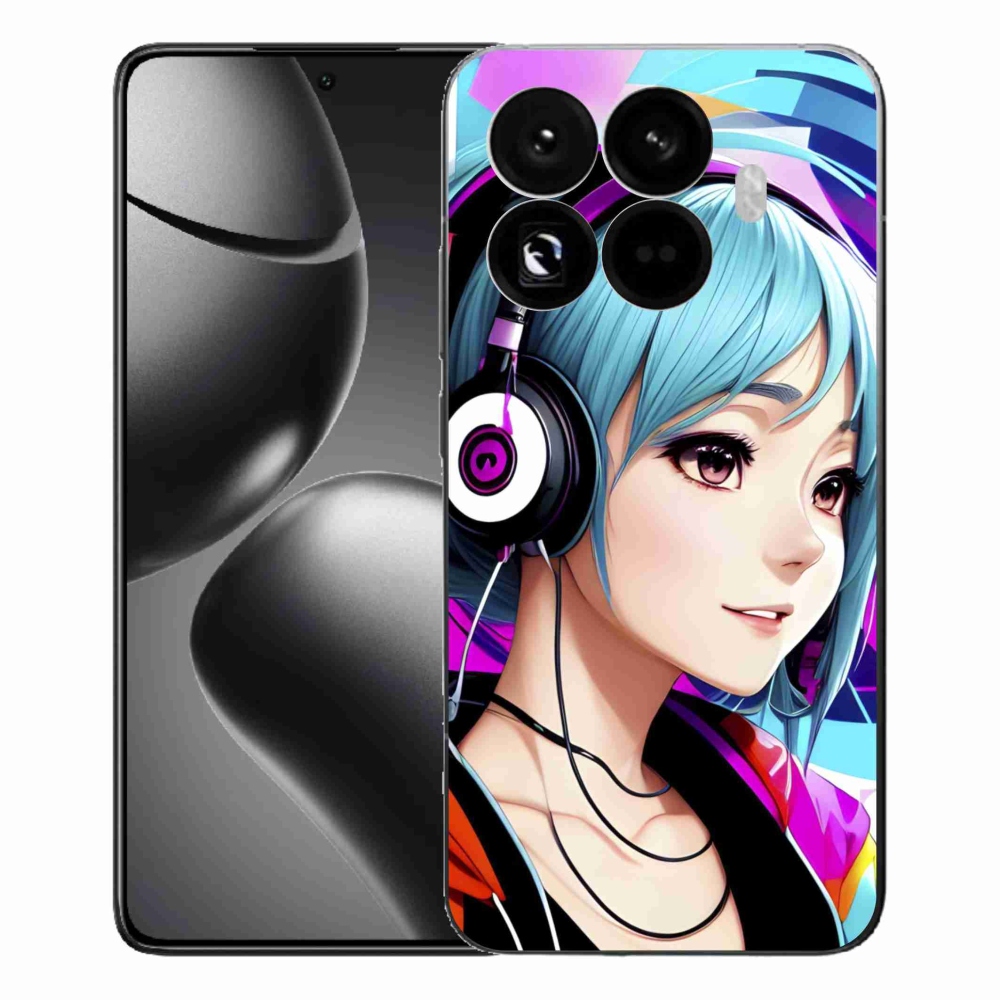 Gelový kryt mmCase na Xiaomi 15T Pro - dívka se sluchátky