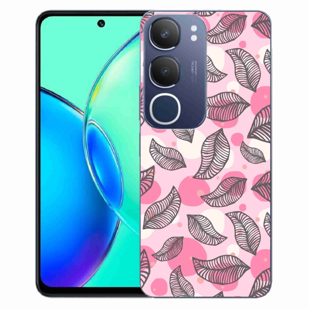 Gelový kryt mmCase na Vivo Y19s - kreslené padající listy