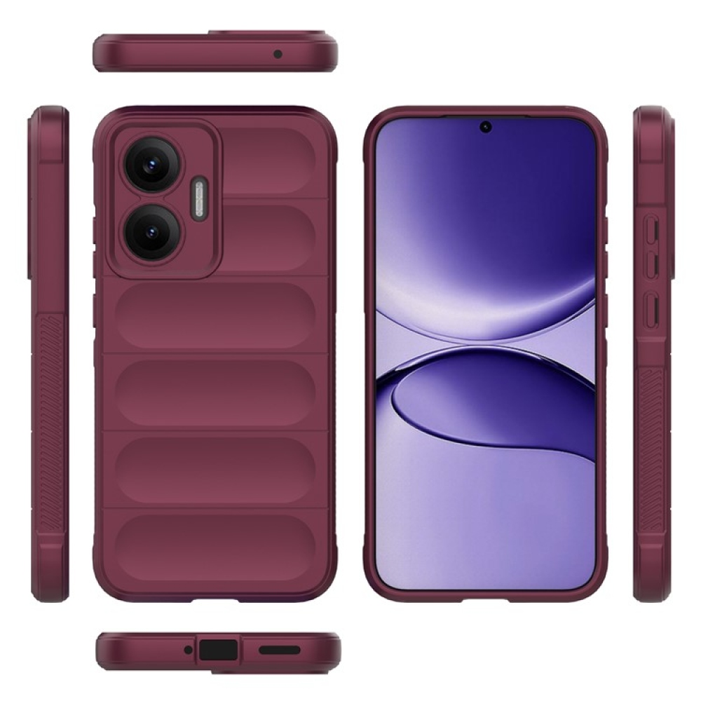 Rugg odolný gelový obal na Xiaomi Poco F7 5G - vínový