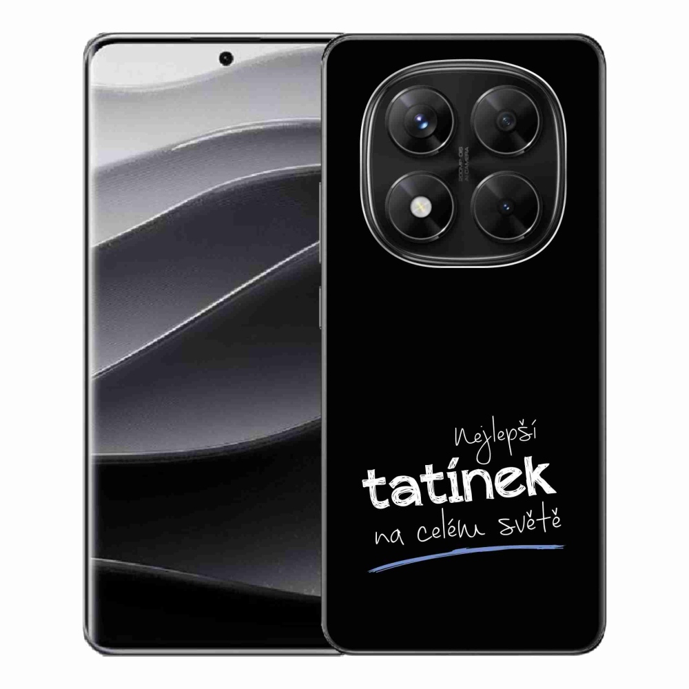 Gelový kryt mmCase na Xiaomi Redmi Note 14 Pro 5G/Poco X7 5G - nejlepší tatínek 4 černé pozadí