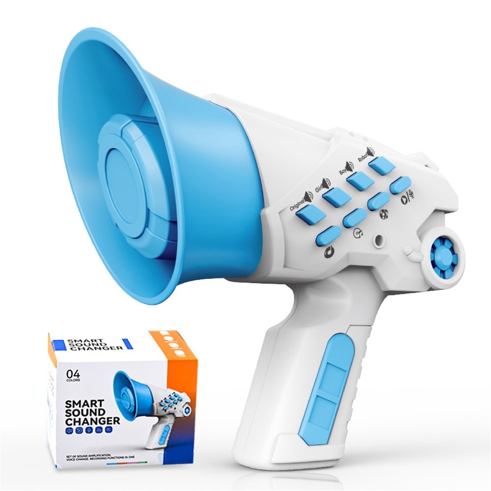 Zábavný měnič hlasu pro děti s nahráváním a efekty – modrý
