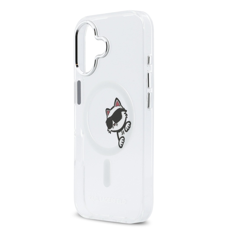 Karl Lagerfeld IML Choupette Peekaboo MagSafe Zadní Kryt pro iPhone 17 Transparent