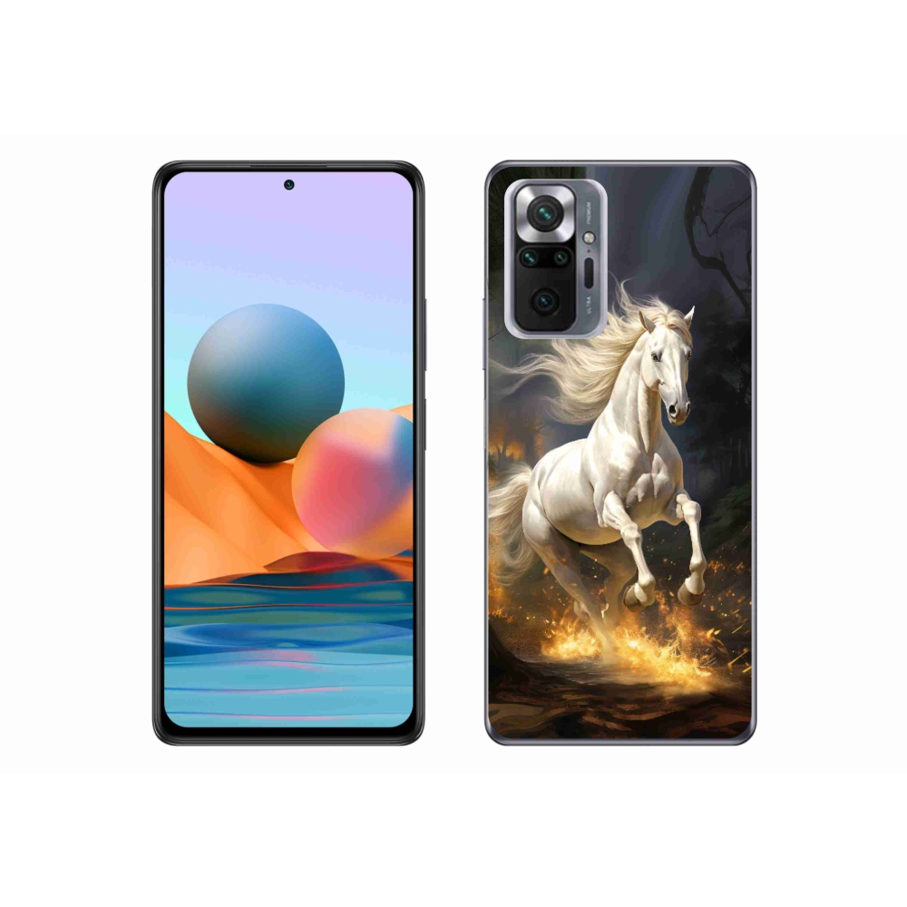 Gelový kryt mmCase na Xiaomi Redmi Note 10 Pro - bílý kůň 2