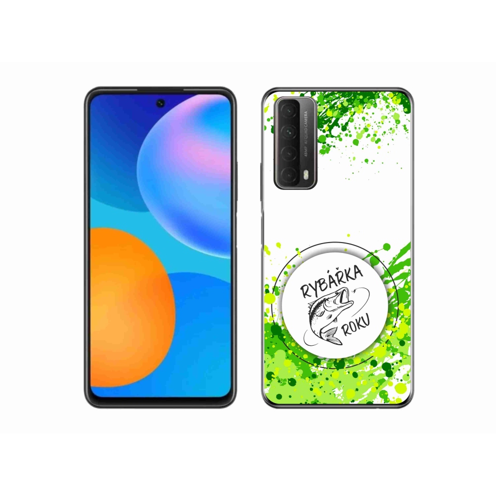 Gelový kryt mmCase na Huawei P Smart (2021) - rybářka roku bílé pozadí