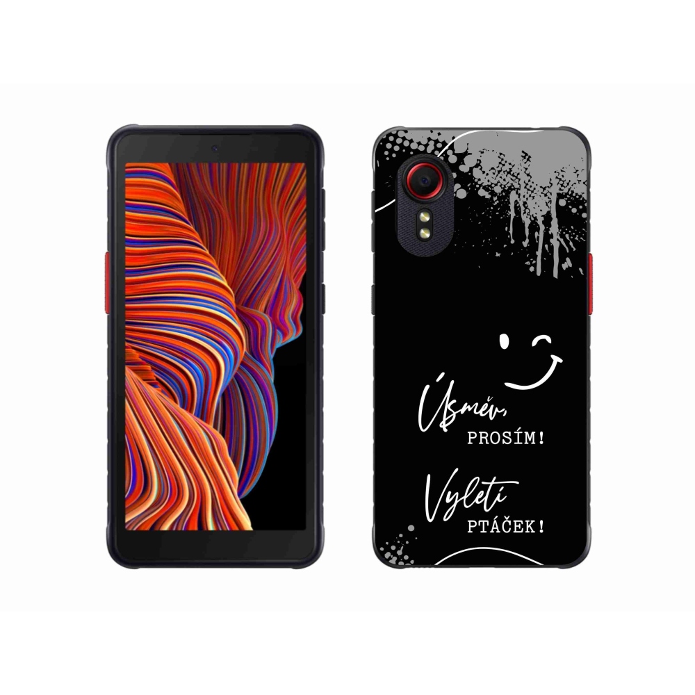 Gelový kryt mmCase na Samsung Galaxy Xcover 5 - vtipný text 4 černé pozadí